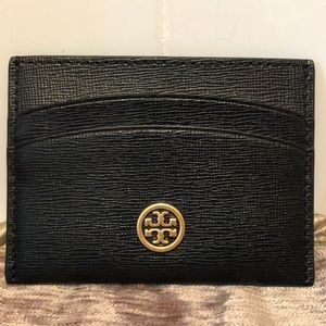 Authentic Tory Burch Robinson Card Holder Black